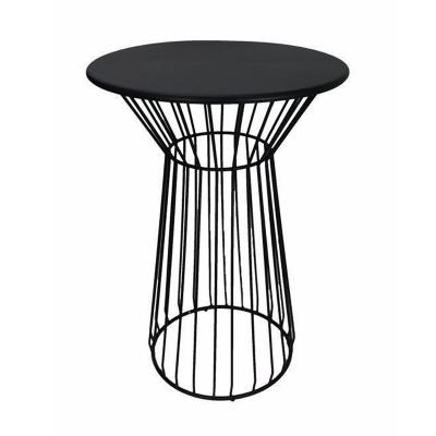 China New Design Modern Black Coffee Table High Bar Round Table For Cafe And Bar Use for sale