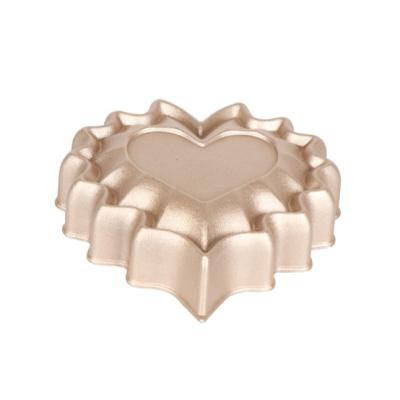 China Highly Used Unique Special Design Mini Heart Pan Topper Mold Viable For Heart Shaped Cake for sale