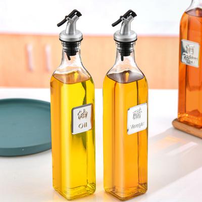 China Empty Square Beverage 100ml 250ml 500ml 750ml 1L Marasca Vinegar Cooking Glass Bottle For Olive Oil for sale