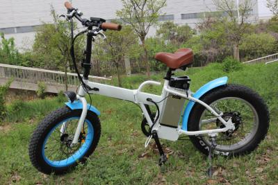 China Portable Fat Tire Electric Bike 250W Brushless Hub Motor Suspension for sale