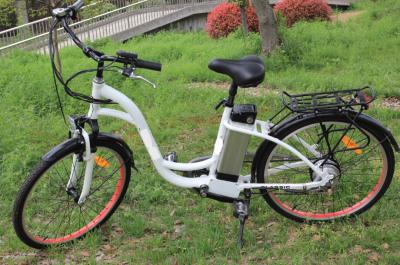 China Folding Steel Saddle commuter electric bike , Shimano 7 - speed Tourney electric assist bicycle for sale