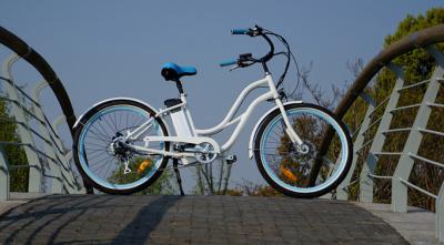 China Disc Brake electrically assisted bicycles , ZOOM Alloy & Suspension women beach bike for sale