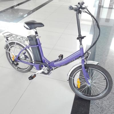 China Aluminium alloy lightest electric folding bike ,   20 * 1.95 type electric road bike for sale