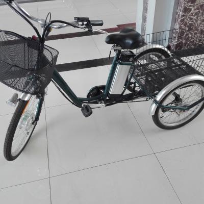 China 36V Intelligent brushless 3 Wheel Electric Bike big tire motorized adult tricycle for sale