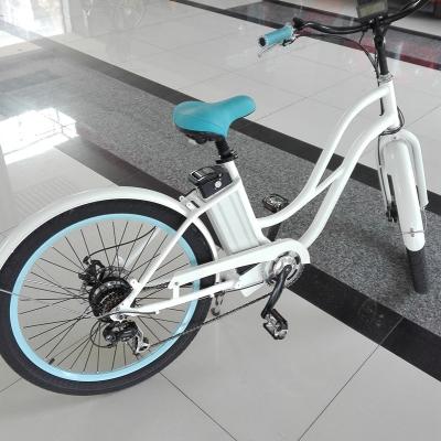 China 250W Brushless Motor Womens Electric Bike with LCD display 6 Speed  Bike for sale