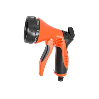 China Variable Flow Controls Garden 8 Style Plastic Water Hose Nozzle High Pressure Spray Gun With Front Wrench for sale