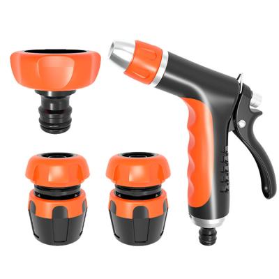 China Variable Flow Controls Garden Adjustable Hand Spray Nozzle Hose Water Gun With ABS Plastic Quick Connector for sale