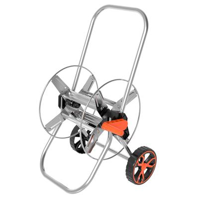 China Wholesale Professional Garden Tools Adjustable Metal Stainless Steel 2 Wheel Water Hose Reel New for sale