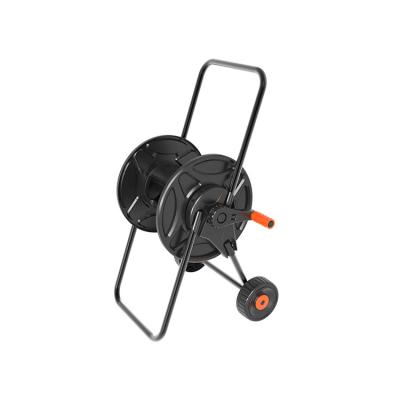 China Garden One Side Flexible Handle Water Pipe Reel Rotating Cart with 2 Flexible Wheels for sale