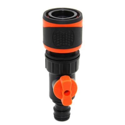 China Coever Garden Plastic Rubber Water Hose Quick Connector With Manual Valve for sale