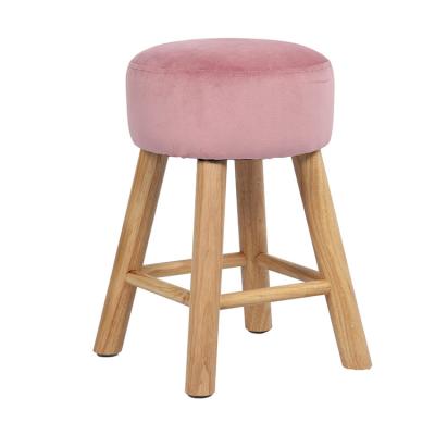 China Lounge Wood Frame Round Velvet Ottoman, Long Leg Kids Snitch, Upholstered Lounge Chair For Lounge Hotel., Restaurant for sale