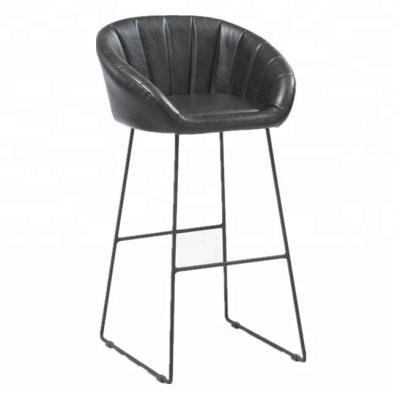 China New Design PU Luxury Stool Bar Stool With PU Upholstery Seat Armrest And Backrest for sale