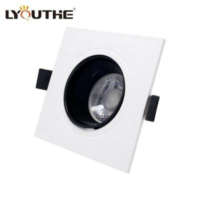 China Modern led cob recessed square adjustable ceiling 6w mr16 gu10 downlight housing for sale