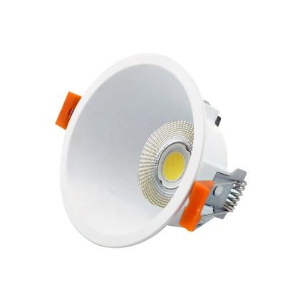 China modern modern 5w led down lights gu10 anti glare cob aluminum round recessed downlight for sale