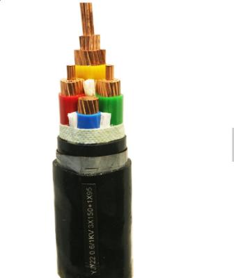 China Power Plant 0.6/1 KV PVC Insulated Class 2 Conductor 3 Core NYY Copper Unshielded Low Voltage Underground Power Cable for sale