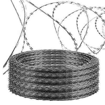 China Galvanized And Powder Coated Barbed Wire Fencing For Outdoor Perimeter Security for sale