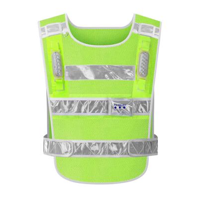 China Customized Logo Accepted High Visibility 100% Polyester Dark Green Reflective Vest for sale