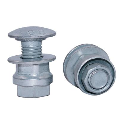 China Highway Guardrail Galvanized Steel Bolt And Nut And Washer For Q235 Q345 Crowd Control Stanchion for sale