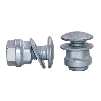 China Customized Hot Dip Galvanized Hex Steel Highway Guardrail Bolt And Nut And Washer for sale