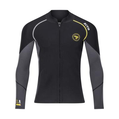 China 1.5Mm Wholesale Custom Antibacterial Wetsuit Neoprene Front Zip Wetsuits Jacket Canyoning Men's And Women's Logo Dive Top for sale