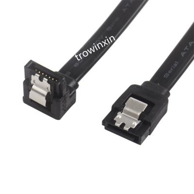 China Hot Sale SATA 3.0 Disk Data Cable Hard Disk Rectangle to Straight Serial Ata Cable 50cm for sale