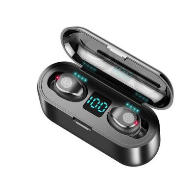 China Hot Selling Perfect Sound Sport BT5.0 Wireless Earbuds With Power Bank Battery Display F9 2000mAh for sale