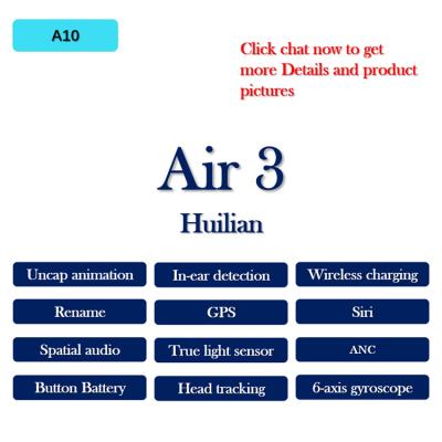 China Tws Air 3 Radio Earphone Huilian A10 Chip Head Tracking 6 Axis Gyro Spatial Audio Top Quality Head Tracking/Earphone Airs Pro 3 Gen3 Earbuds for sale