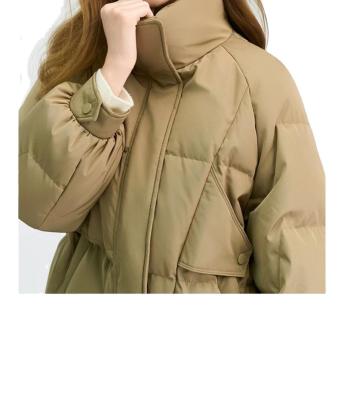 China Breathable Customized Women's Down Coats Puffy Short Padded Lady Down Jackets Coat Loose Unisex Winter Women Plus Size Puffer Zip Jacket for sale