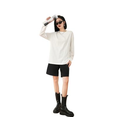 China QUICK DRY Custom LOGO high quality 2023 casual  long sleeve T shirt for women  hoodie white for sale