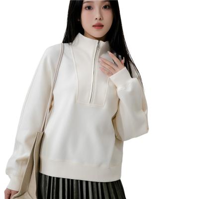 China Breathable Hot Selling OEM service knitted manufacturers plain women sweat shirts for sale