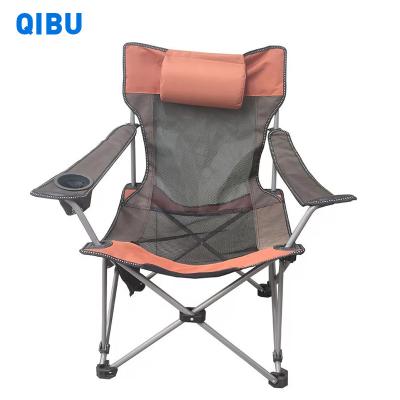 China Low MOQ Factory Modern Mesh Camp Chair Folding Compact Lightweight Outdoor Custom Made From QIBU for sale