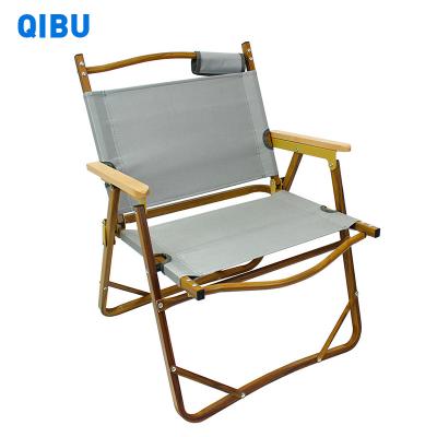 China Modern QIBU Customized Oxford Plastic Folding Ultralight Outdoor Foldable Chair Aluminum Beach Camping Chair for sale