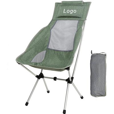 China Free Sample QIBU Japanese Beech Chair High Back Folding Outdoor Camping Chair Moon High-Back Chair for sale