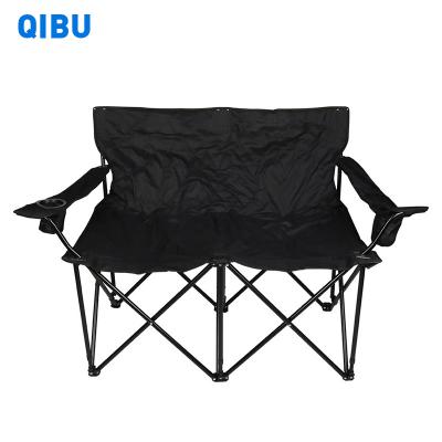 China QIBU Modern Portable Outdoor Leisure Beach Folding Chair Portable Camping Two Person Chair With Carry Bag for sale