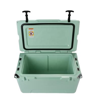 China QIBU Waterproof Durable Rotomolded Hard Shell Sided Camping Cooler Box for sale