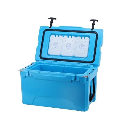 China QIBU 40QT hard shell logo hard disk gel waterproof plastic custom insulin industrial ice cooler for sale