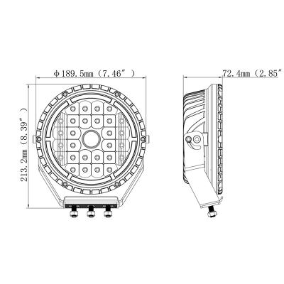 China Aluminum + Stainless Steel + PC Super Bright 7