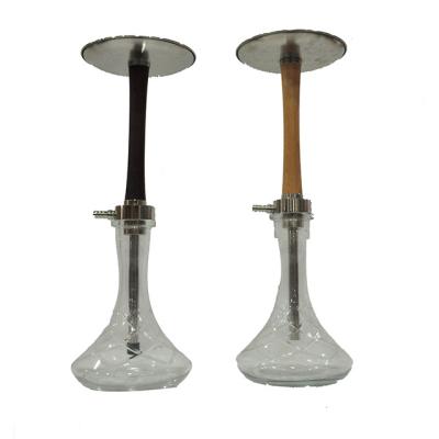 China Smooking Shisha new design stainless steel wooden vase medium shisha and glass hookah for export for sale