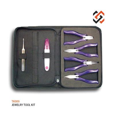 China PopTings Jewelry Tools 6pcs Durable Jewelry Pliers Kit TK009 Beading Tool Kit for sale