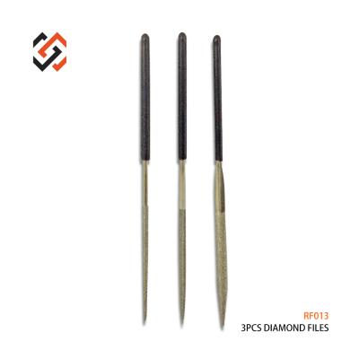 China Carbon Steel PopTings Jewelry Making Tools 3pcs/set Jeweler Steel Files Diamond Needle Files RF013 for sale