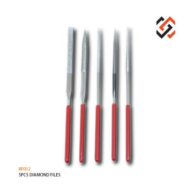 China 5Pcs/set Diamond Needle File Set RF012 Gem Files Carbon Steel PopTings Jewelry Tools for sale