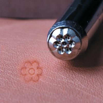 China Gold PopTings Jewelry Tools Leather Craft Tools Metal Hand Stamp R017 FLOWER Symbol Punch for sale