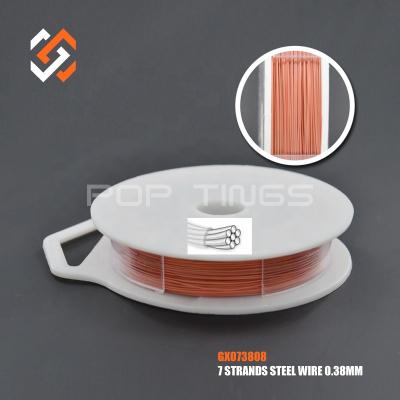 China Wholesale Nylon 7 Coating Stainless Steel Wires Tiger Tail Wire GX073808 Bead Stringing Wire for sale