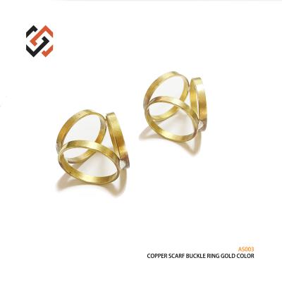 China Jewelry Accessories Scarf Buckle Three Circles AS003 Copper Scarf Buckle Ring AS003 for sale