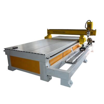 China Machinery Repair Shops 4 Axis CNC Router With Rotary Shaft For Wood Engraving for sale