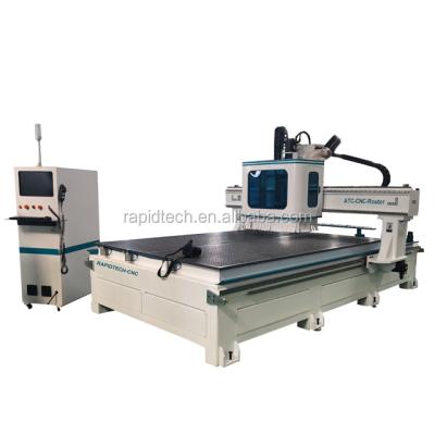 China Linear Type ATC 3D Woodworking Furniture Cabinet Door CNC Machinery Repair Shops Wood Carving Router for sale