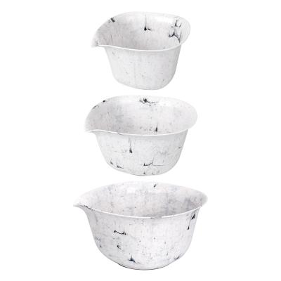 China China Sustainable Supply Marble Heat Resistant Multi Kitchen 3pcs Mixed Prep Mixing Bowl for sale