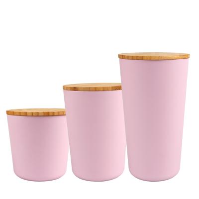 China Eco-Friendly Freshness Preservation 3pcs Bamboo Lids Airtight Food Storage Container for sale