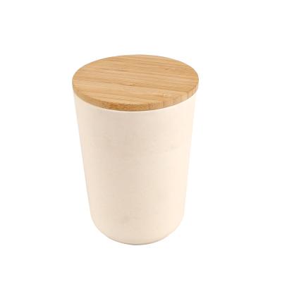 China Environmental Friendly Wheat Straw Fiber Food Storage Freshness Preservation Container With Sealed Bamboo Lids for sale