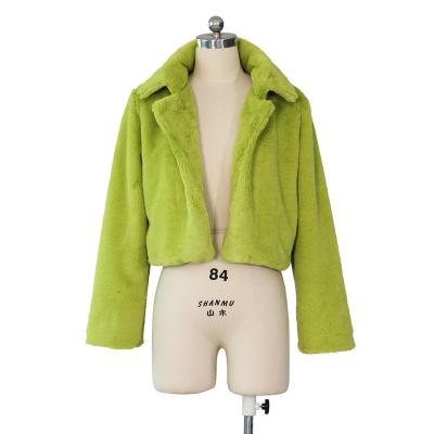 China Autumn And Winter Sale Anti-wrinkle Loose Fur Cardigan Warm Thick Faux Stripper Jacket Fleece Plus Size Ladies Jackets And Coats for sale